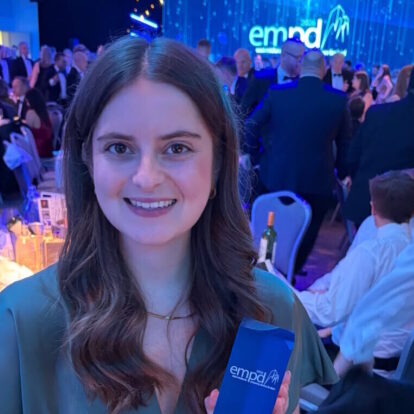 Kali Dennett wins Emerging Property Person of the Year at the East Midlands Property Awards