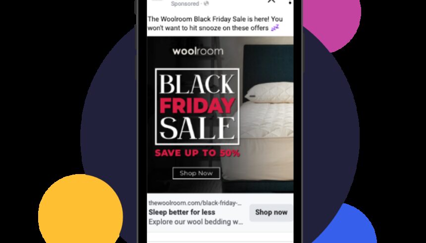 Woolroom black friday paid social campaign